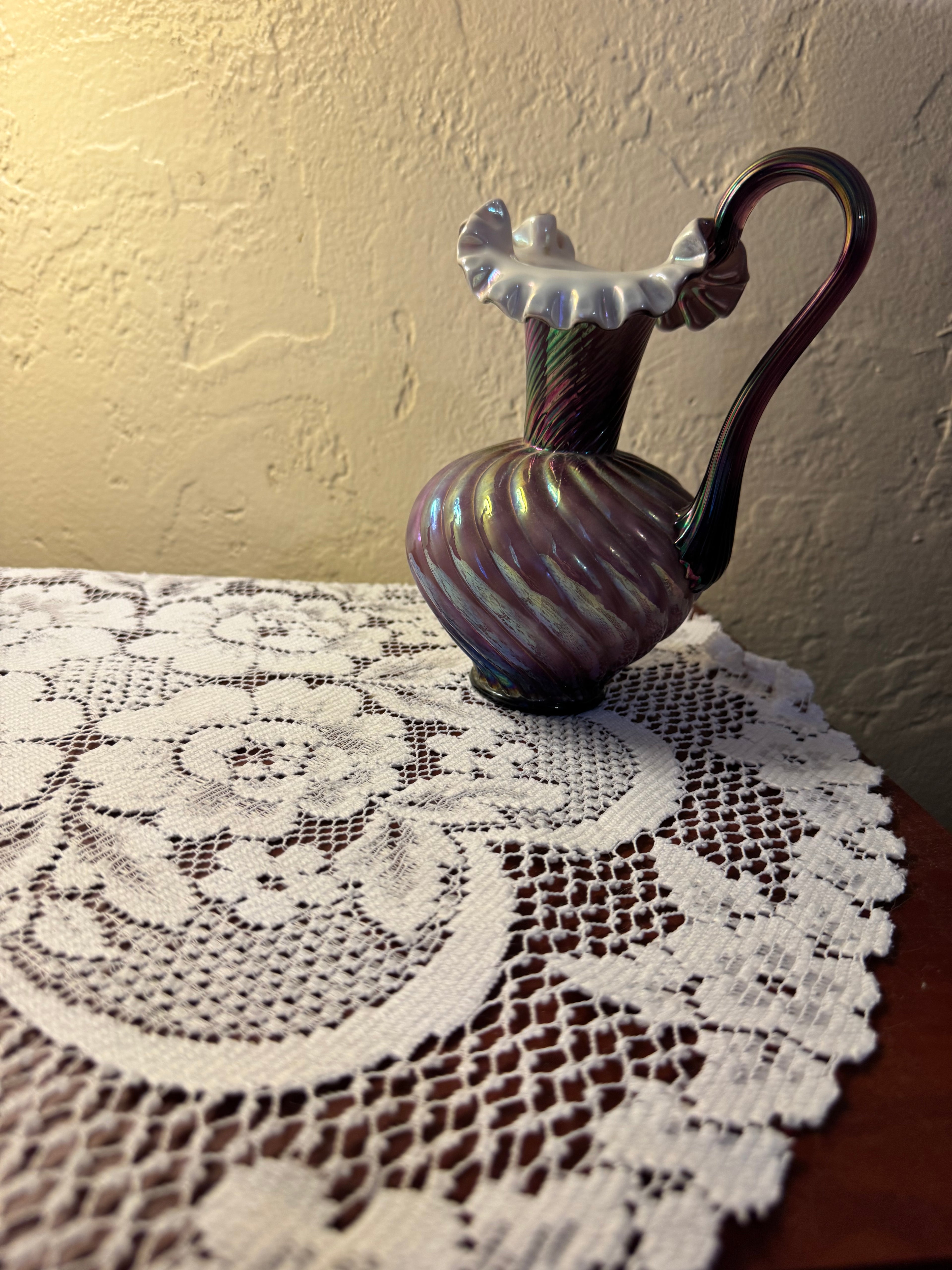 Fenton Sweet Brair Optic Pitcher