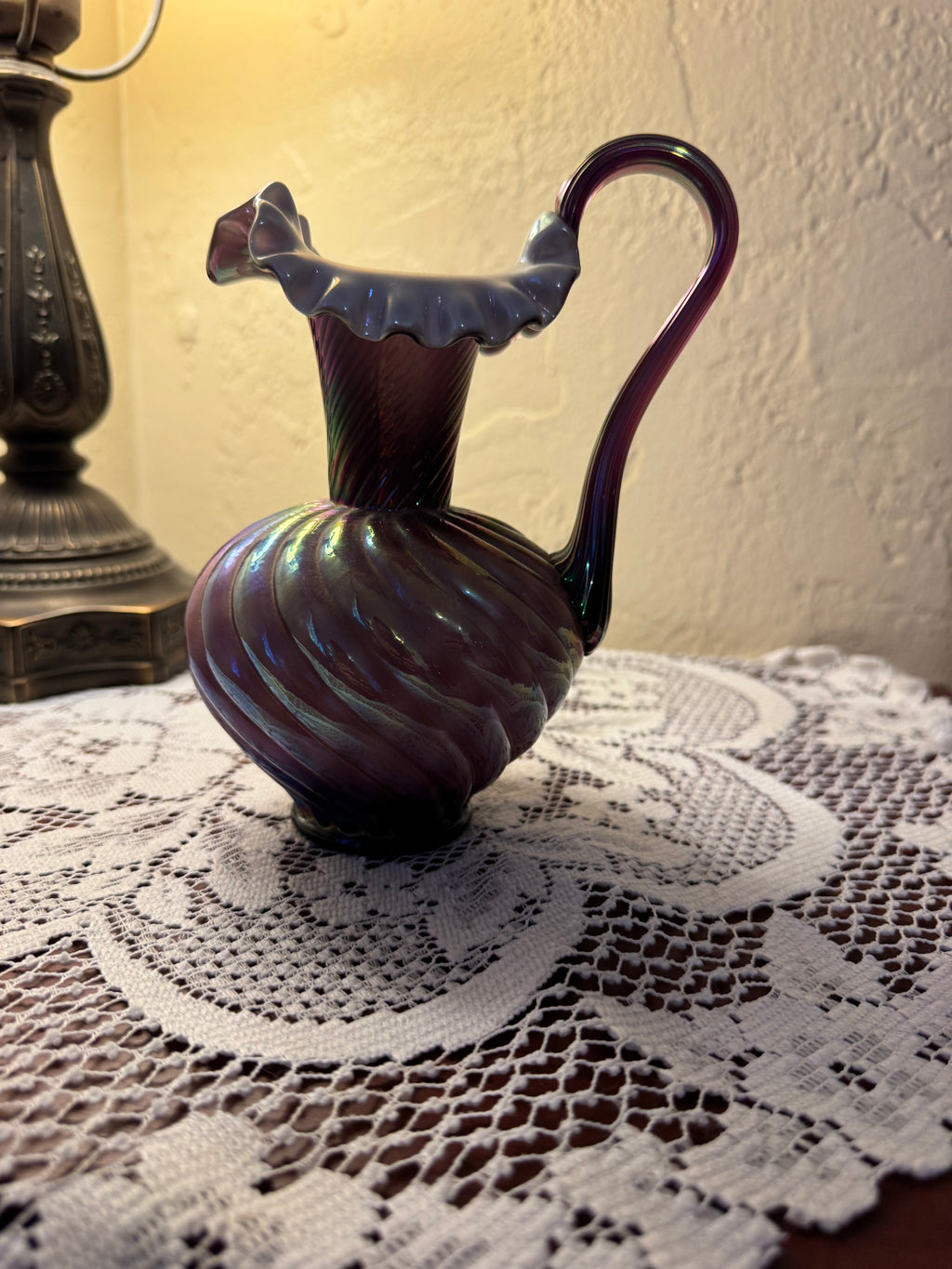 Fenton Sweet Brair Optic Pitcher